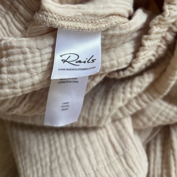 Rails Cotton Gauze Leon Pant in Flax, Size L - Picture 13 of 16